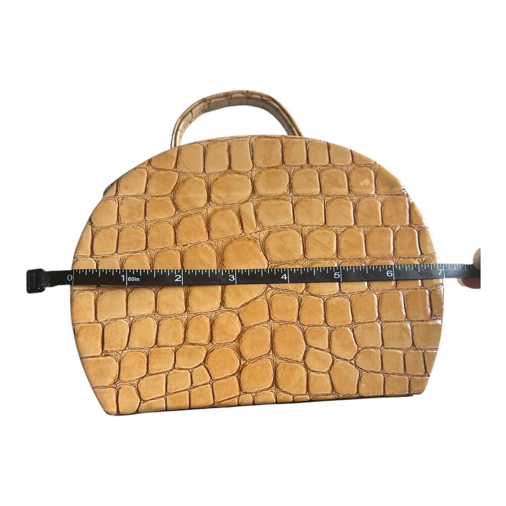 Champ Tan Crocodile Embossed Faux Leather Jewelry Travel Case Purse NWT - Picture 11 of 11